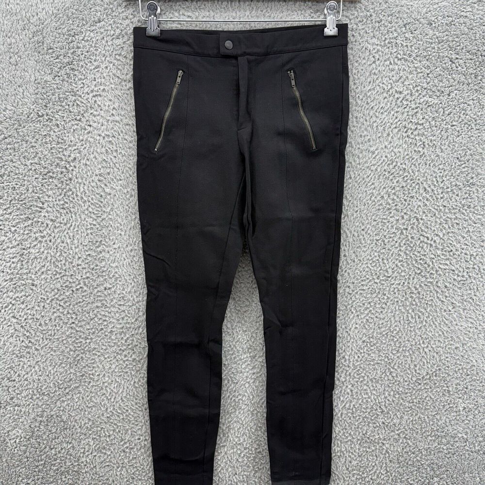 J Crew‎ Women's Size 4R Black Skinny Ponte Leggings Casual Pleated Dress Pants